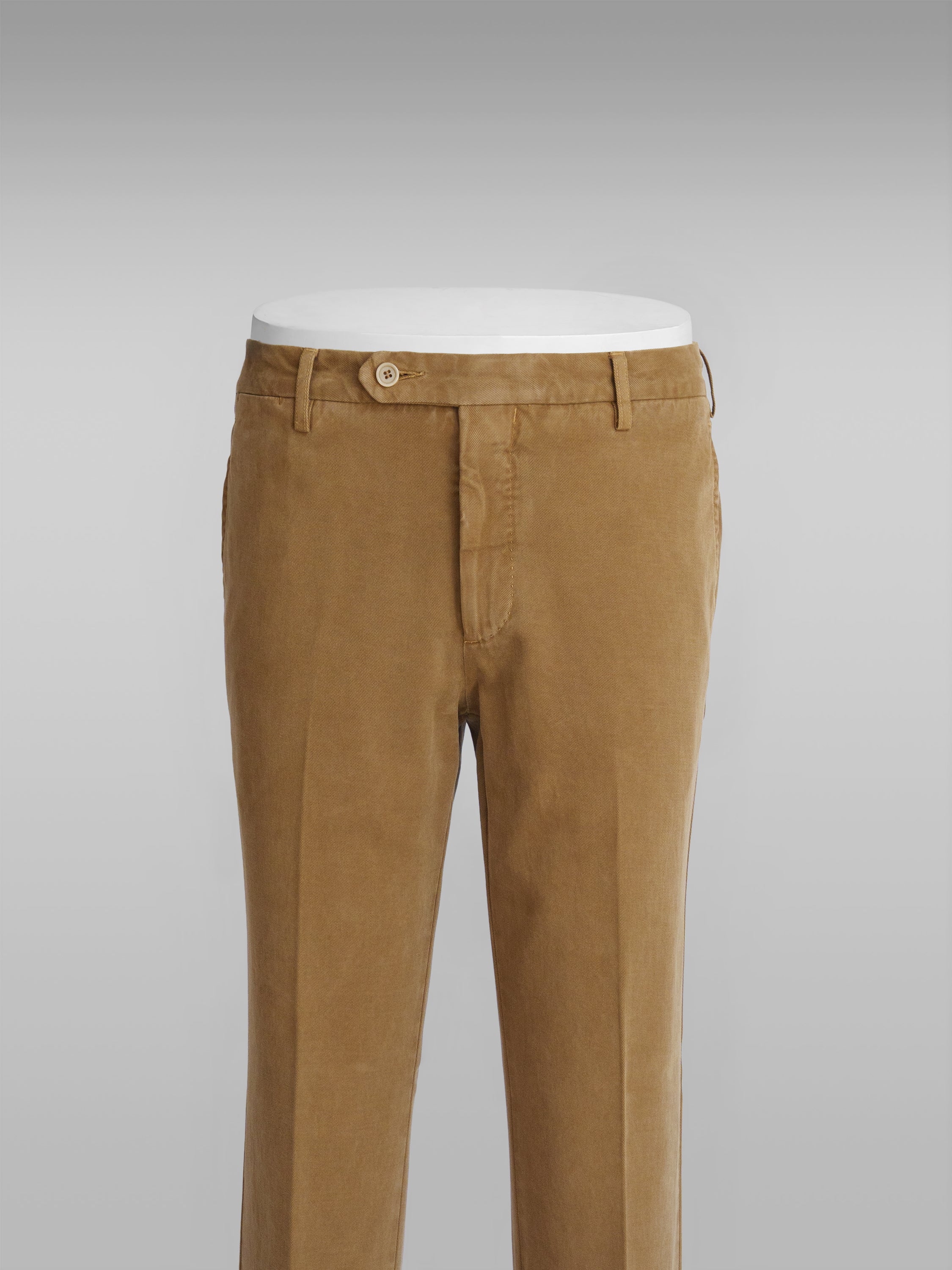 Pantaloni sportivi in cotone e cashmere color ocra